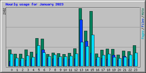 Hourly usage for January 2023